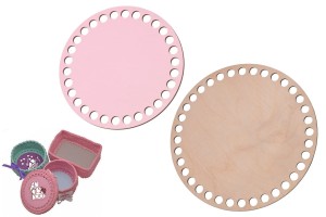 Bazy do szydełkowania różowa baza góra 15 cm + dół naturalny kolor 17 cm, makrama. 