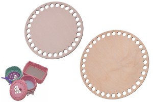 Bazy do szydełkowania odcień cappuccino baza góra 15 cm + dół naturalny kolor 17 cm, makrama.    