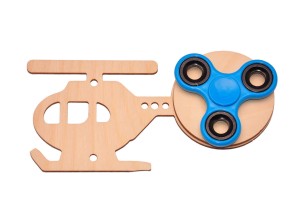Eko helikopter + kolorowy spinner na tablicę manipulacyjna. 