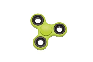 Zielony spinner, fidget spinner.  