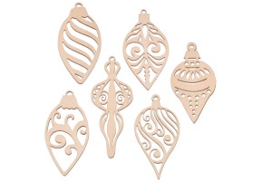 Ażurowe bombki na choinkę 6 szt zestaw na święta.