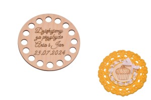 Baza podziękowanie dla gości do szydełkowania baza 10 cm.