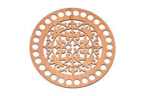 Okrągła mandala Vintage baza śr.15 cm rustykalna baza z płyty HDF do szydełkowania.       