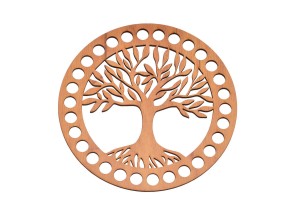 Baza drzewko szczęścia Vintage baza śr.15 cm rustykalna baza z płyty HDF do szydełkowania.        