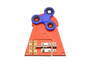 Wiatrak pomarańczowy z zasuwką, szafirowy spinner. 