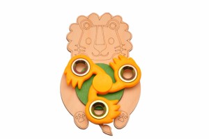 Dekor lew + żółty spinner do tablicy manipulacyjnej.    