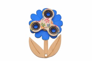 Dekor Montessori niebieski kwiatuszek i spinner kwiatuszki do tablicy manipulacyjnej.       