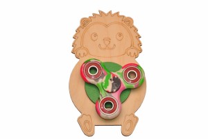 Dekor wesoły jeżyk + kolorowy spinner do tablicy manipulacyjnej.      