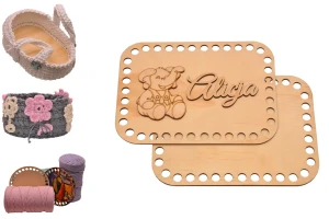 Baza, kosz personalizacja góra/dół 20/15cm  baza ze sklejki do szydełkowania.      