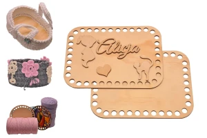 Baza, kosz personalizacja góra/dół 20/15cm  baza ze sklejki do szydełkowania.       