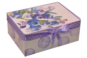 Pudełeczko DECOUPAGE na prezent, pudełeczko z owocowym wzorem.