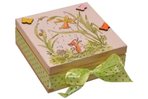 Pudełko DECOUPAGE na prezent, pudełeczko z myszką.