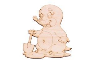 Eko dekor krecik - ozdoby ze sklejki decoupage.