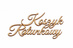 Napis Koszyk Ratunkowy napis do decoupage scrapbooking 