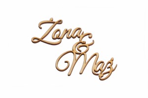 Żona i Mąż napis do decoupage scrapbooking 