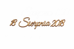 Eko napis Data decoupage scrapbooking