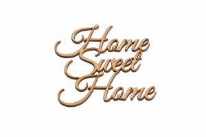 Napis dekor decoupage scrapbooking home sweet home