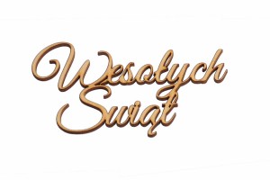 Napis wesołych świąt dekor decoupage scrapbooking