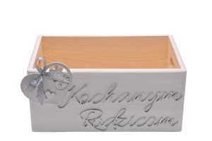 Kuferek na prezenty - przykładowy napis ,,Kochanym Rodzicom''