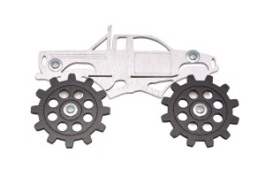 Eko autko monster truck do tablicy sensorycznej.