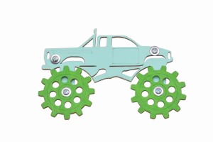 Eko auto monster truck do tablicy sensorycznej.
