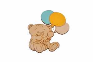 Miś z balonami do tablicy manipulacyjnej