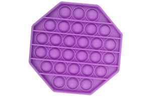Fioletowy gniotek zabawka sensoryczna push pop bubble.