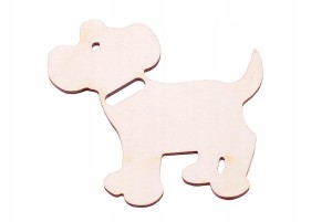 Piesek ze sklejki do decoupage, do malowania, do zdobienia.