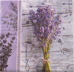 SERWETKA DECOUPAGE SERETKA MOTYW FLORYSTYCZNY - LAWENDA S12