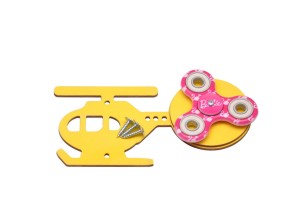Eko żółty helikopter i spinner Barbie na tablicę manipulacyjną