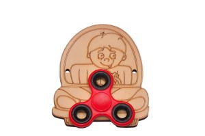 Eko autko + kolorowy spinner na tablicę manipulacyjna.