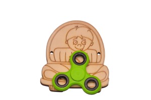 Eko autko + kolorowy spinner na tablicę manipulacyjna. 