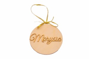 Bombka z napisem dla dziewczynki - indywidualna bombka na choinkę.    