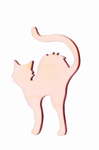 Zabawny kot ze sklejki do decoupage, do malowania, do zdobienia.