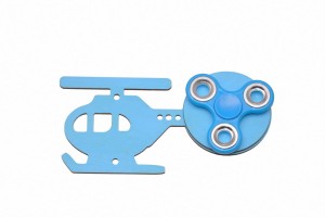 Helikopter i spinner w odcieniu niebieskim do tablicy manipulacyjnej.