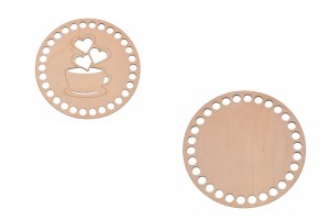 Bazy do szydełkowania baza ażur filiżanka ze sklejki góra + dół, makrama. 