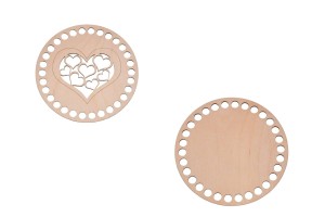 Bazy do szydełkowania baza ażur serca ze sklejki góra + dół, makrama.  