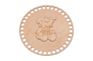 Baza do szydełkowania baza 20 cm + dekor słoń, baza do koszyka ze sklejki.  