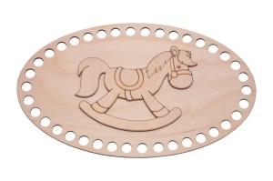 Baza owal do szydełkowania z dekorem baza 25 cm/15 cm, baza do koszyka ze sklejki.      