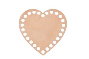 Baza serce do szydełkowania baza ze sklejki 15 cm do koszyka, makrama.  