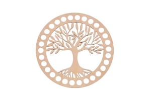 Baza do szydełkowania, ażurowy wzór drzewo, baza 15 cm do koszyka, makrama.  