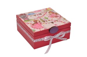 Urodzinowe kolorowe pudełko, pudełko decoupage na prezent, na urodziny.