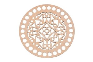 Baza do szydełkowania, ażurowy wzór mandala, baza 15 cm do koszyka, makrama.   