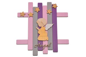 Dekor Aniołek Stróż - malowany obrazek aniołek hand made. 