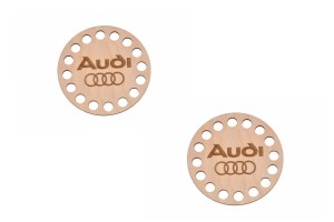 Baza do szydełkowania - grawer logo samochodu Audi, baza 10 cm.