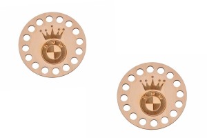 Baza do szydełkowania - grawer logo samochodu BMW, baza 10 cm. 