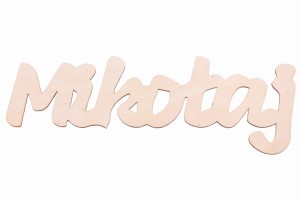 Imię lub napis ze sklejki na 8 cm.