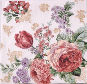 Serwetka decoupage serwetka motyw florystyczny - rustykalny styl S09